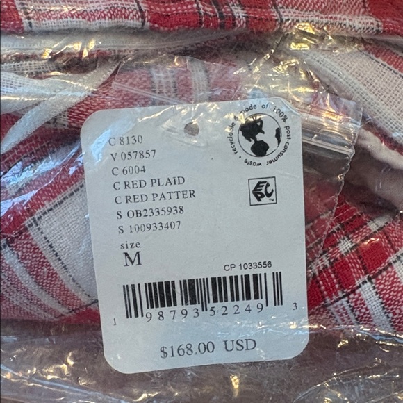 Free People After You Set red white checks medium skirt crop top new - Picture 9 of 9